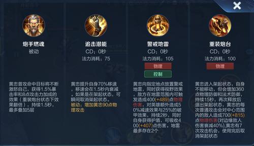 王者荣耀黄忠实战技巧：提升胜率的几个小窍门